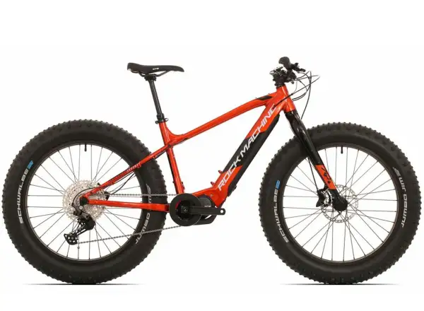 Rock Machine Avalanche INT e70-26 fatbike rower elektryczny Gloss Metallic Orange/Silver