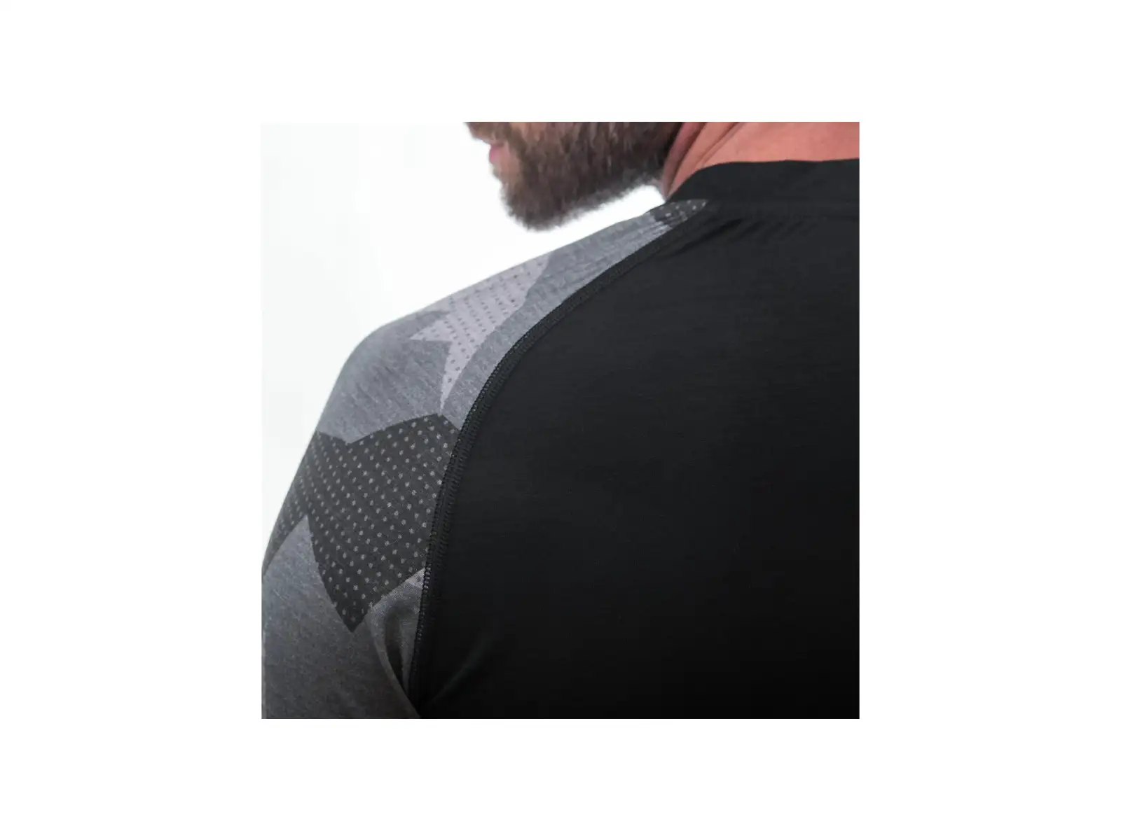 Sensor Merino Impress męska bielizna termoaktywna długi rękaw czarna/Camo