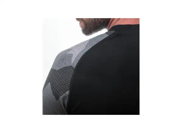Sensor Merino Impress męska bielizna termoaktywna długi rękaw czarna/Camo