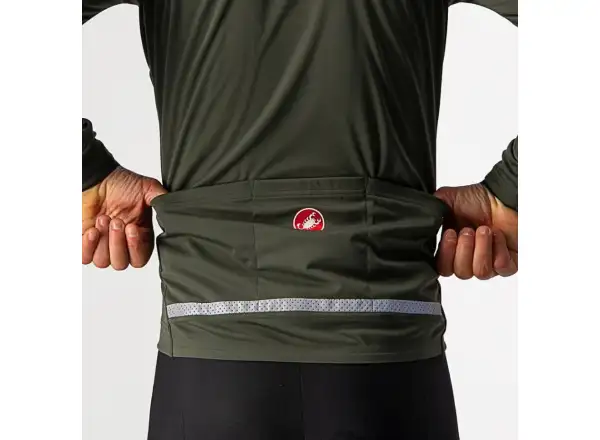 Castelli Go męska kurtka military green/fiery red