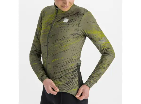 Sportful Cliff Supergiara Thermal damska koszulka dlugi rekaw beetle guacamole black