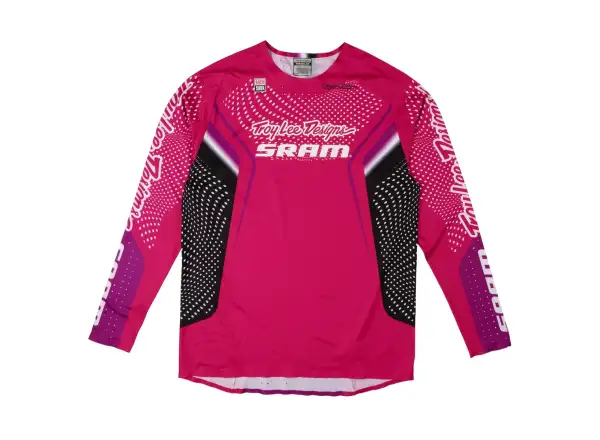 Troy Lee Designs x SRAM Sprint Ultra męska koszulka z długim rękawem Radioscape Fuchsia