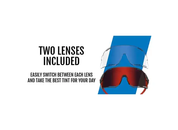 Tifosi Rail Race okulary sportowe Satin Vapor/Clarion Red/Clear
