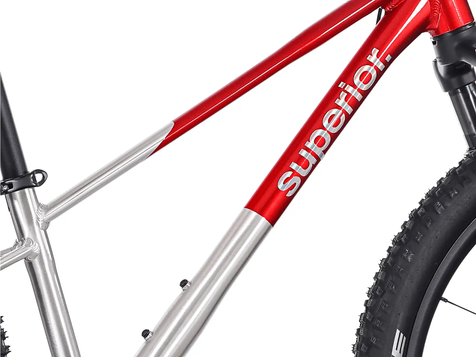 Superior TEAM 24 rower dziecięcy Gloss Brushed Alu / Red