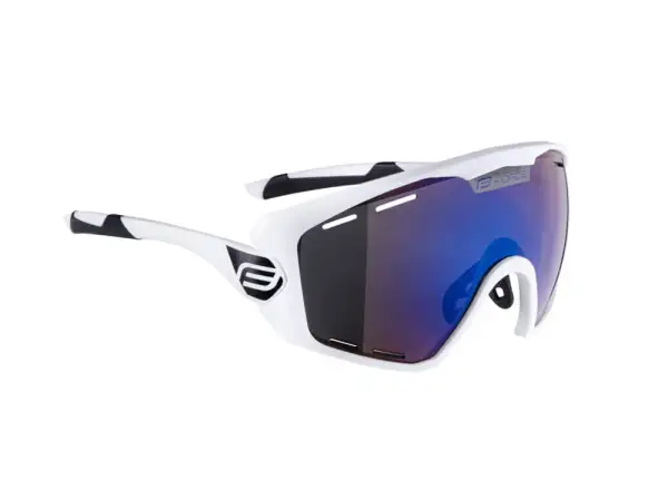 Force Ombro Plus okulary rowerowe biała/niebieska szkła
