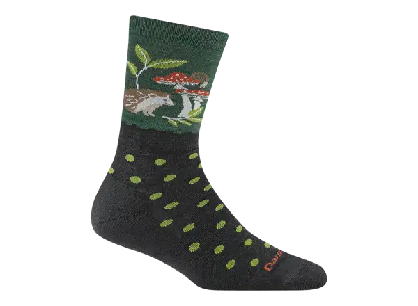 Darn Tough Wild Life Crew Lightweight Cushion damskie skarpetki Hedgehog Moss