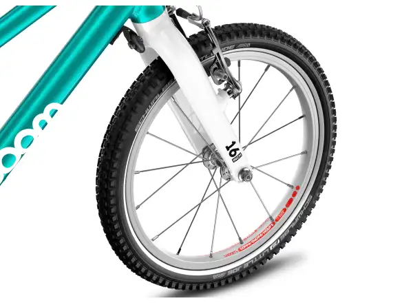 Woom GO 3 Automagic rower dziecięcy 16" Metallic Turquoise