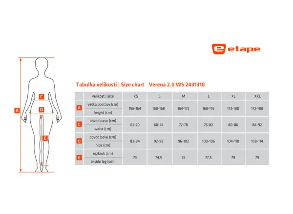 Etape Verena 2.0 WS damskie spodnie czarna