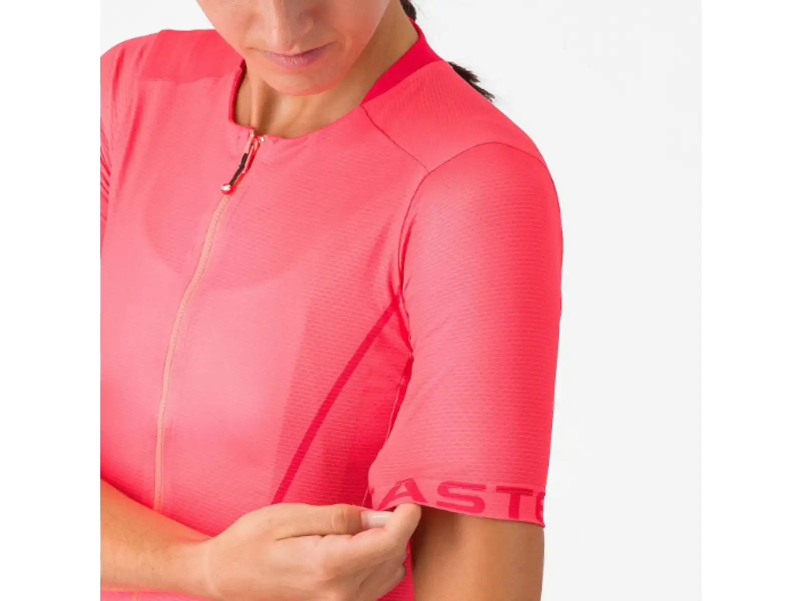 Castelli Anima Flow damska koszulka krótki rękaw Brilliant Pink/Hibiscus