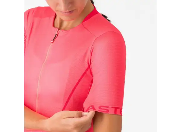 Castelli Anima Flow damska koszulka krótki rękaw Brilliant Pink/Hibiscus