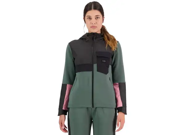 Mons Royale Decade Mid Hoody damska bluza dlugi rękaw Burnt sage/czarna