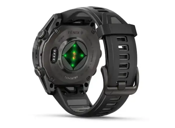 Garmin fenix 8 - 43 mm AMOLED Sapphire inteligentny zegarek Carbon titanium Black/Pebble grey