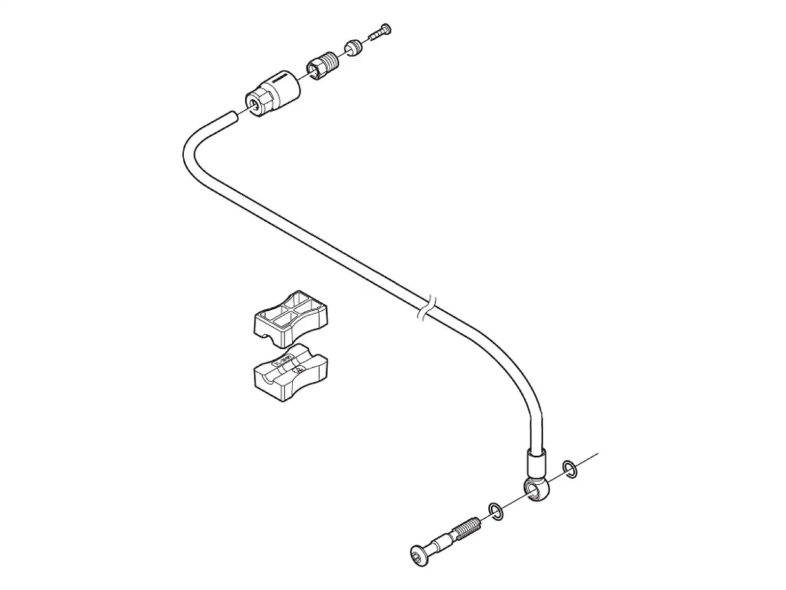 Shimano SM-BH90-SBM przewód hamulcowy 1700 mm tylny