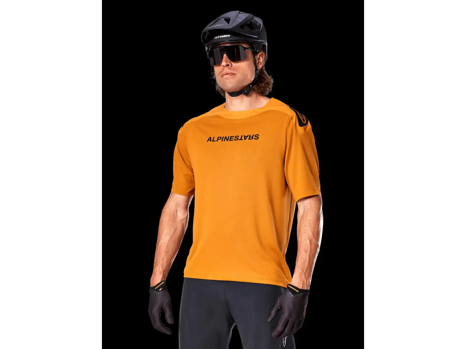 Alpinestars A-Aria Polartec Switch męska koszulka z krótkim rękawem Dark Gold