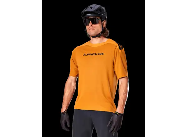 Alpinestars A-Aria Polartec Switch męska koszulka z krótkim rękawem Dark Gold