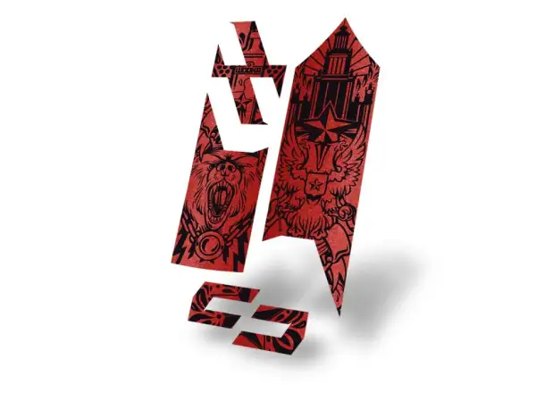 Unleazhed M02 Skin Sticker zestaw naklejek dawei soviet red