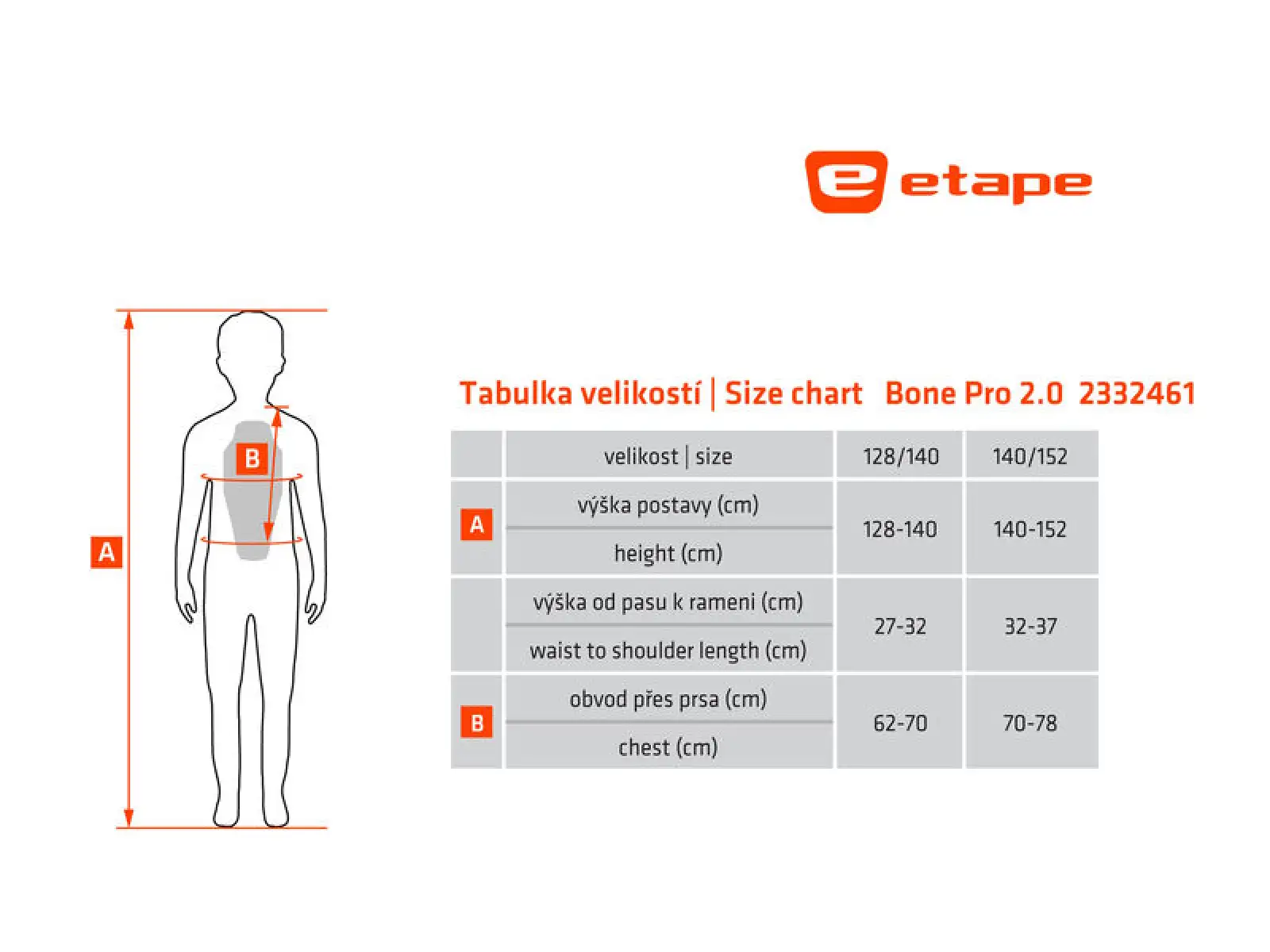 Etape Bone Pro 2.0 dziecięca kamizelka z ochraniaczem kręgosłupa czarna/żółta fluo