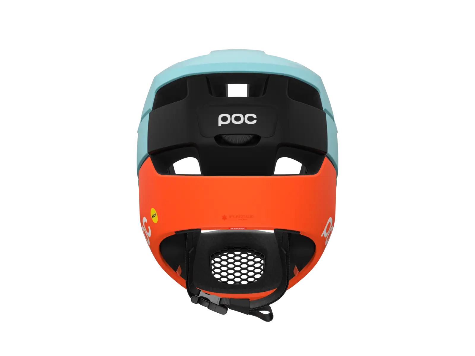 POC Otocon Race MIPS kask Indicolite Blue Matt/Carnelian Orange Matt