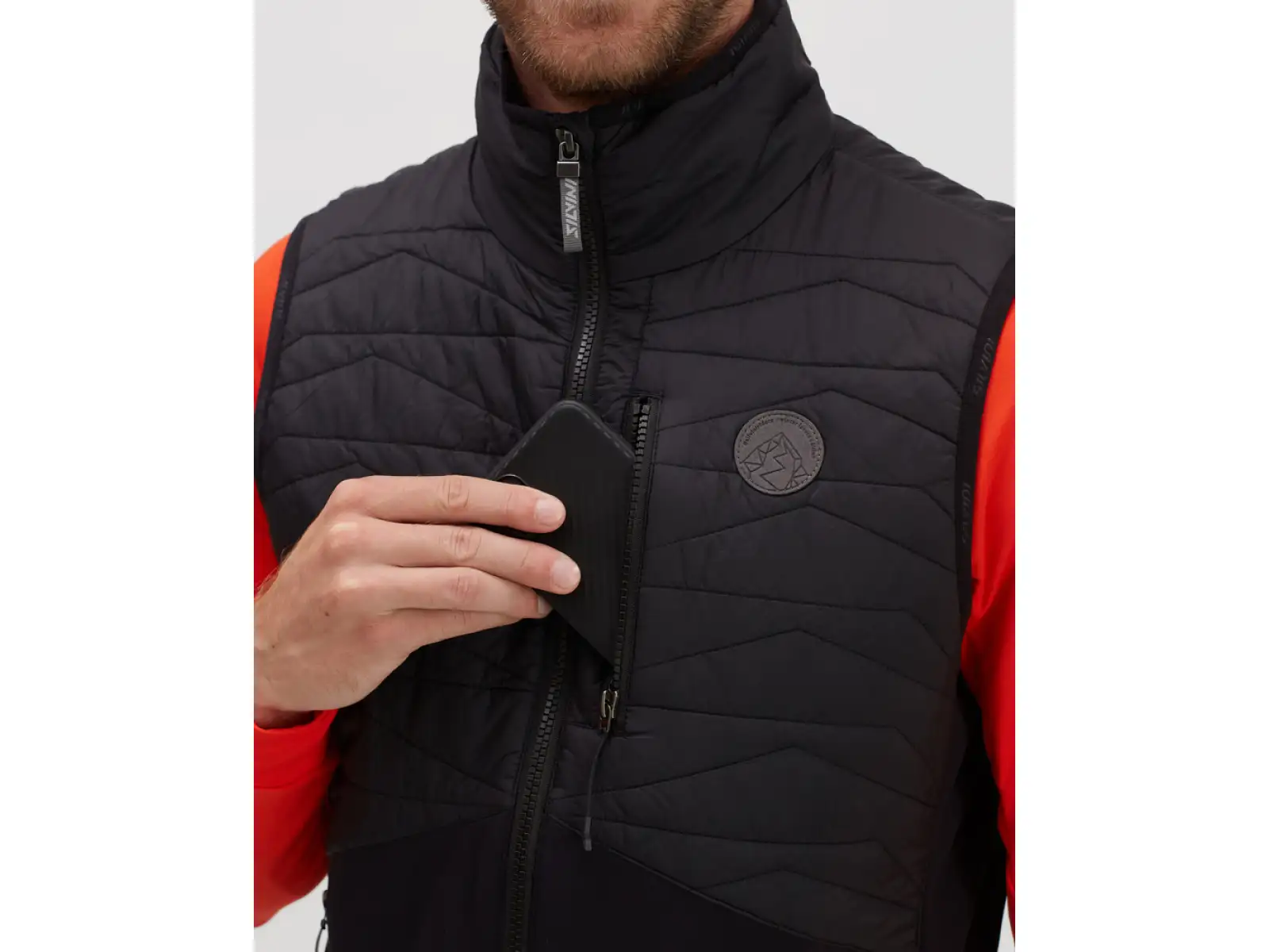 Silvini Grotte męska ocieplana kamizelka Black/Cloud