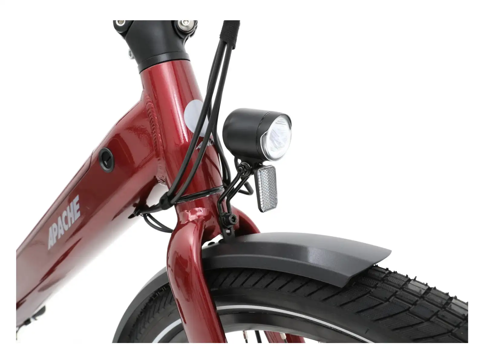 Apache Tanka 24 RX składany rower elektryczny 363 Wh S/M bordowy