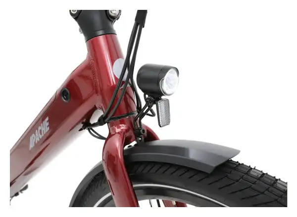 Apache Tanka 24 RX składany rower elektryczny 363 Wh S/M bordowy
