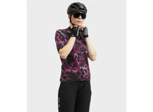 Alé Off Road Gravel Woodland damski dres krótki rękaw purple
