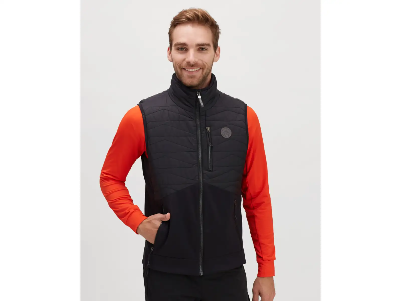 Silvini Grotte męska ocieplana kamizelka Black/Cloud