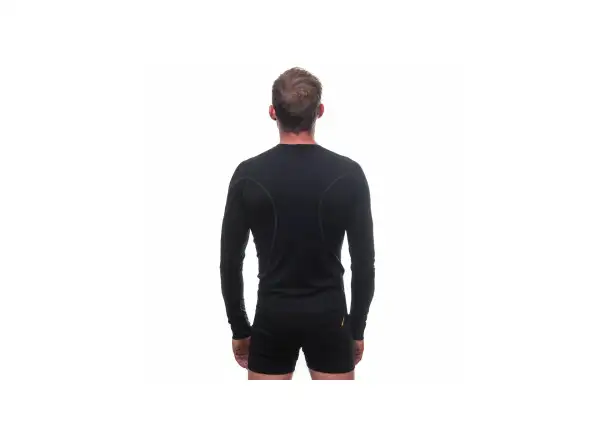 Sensor Merino Active męska koszulka z długim rękawem czarna