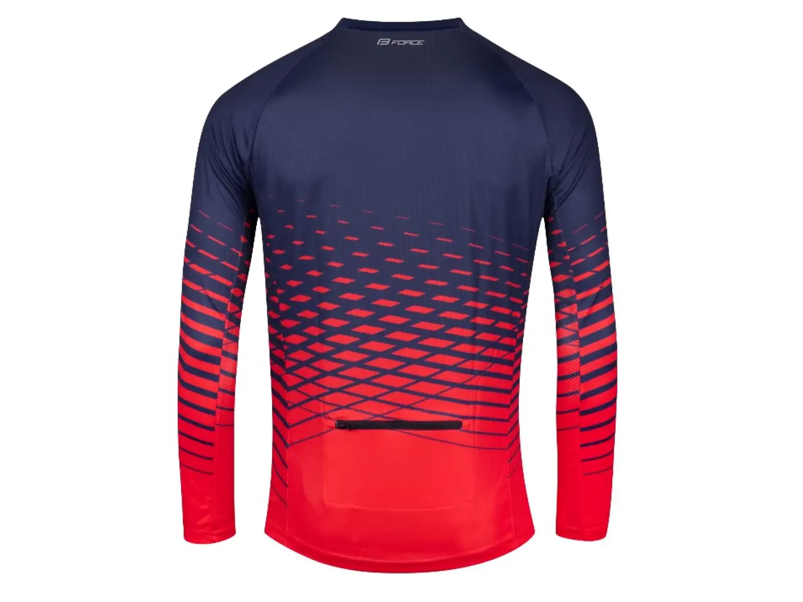 Force Angle MTB męska koszulka z długim rękawem niebieska/czerwona