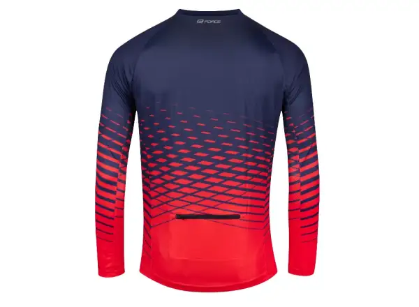 Force Angle MTB męska koszulka z długim rękawem niebieska/czerwona
