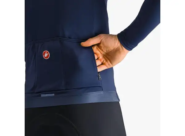 Castelli Espresso Thermal męska koszulka Belgian Blue