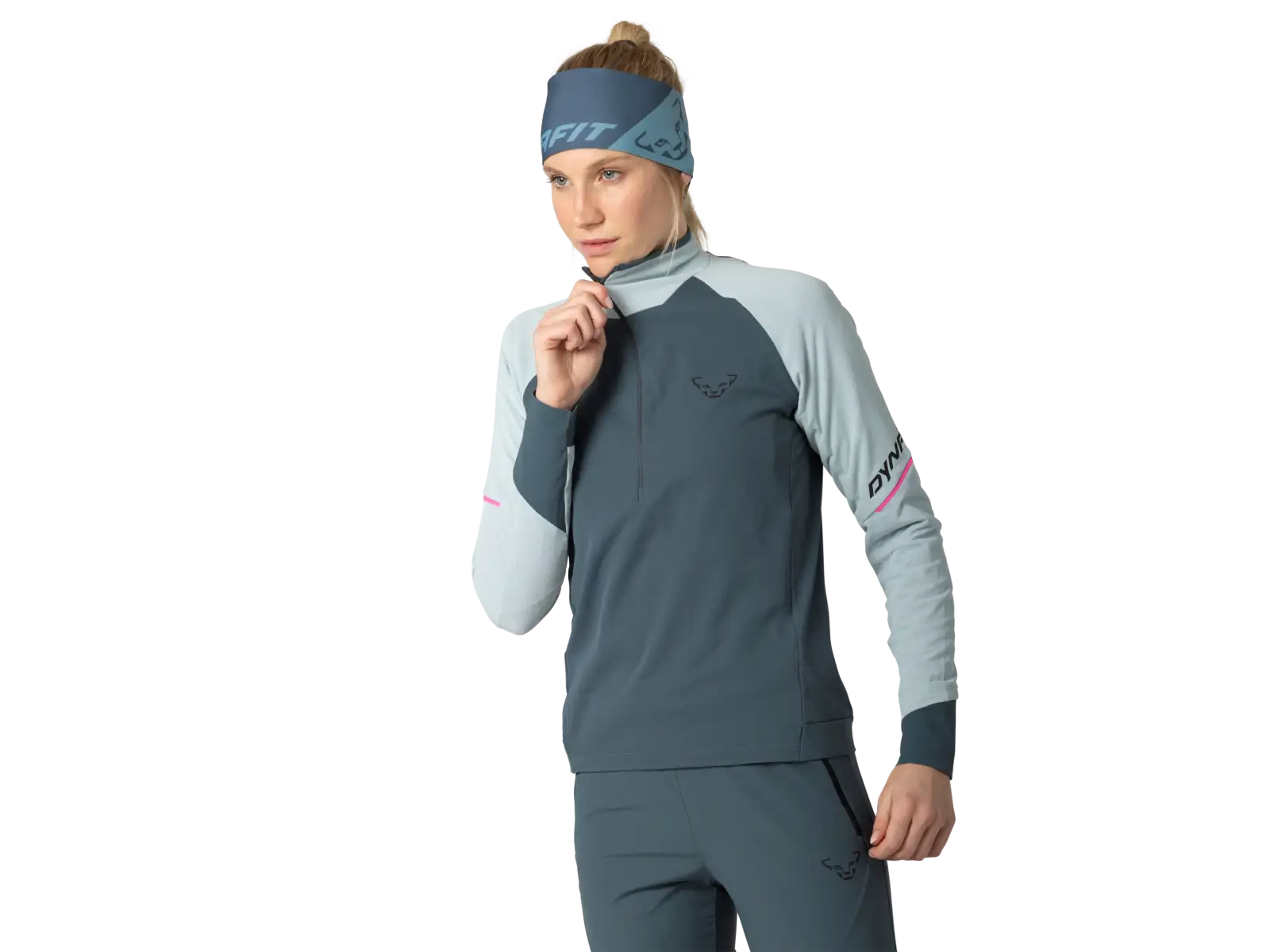 Dynafit Alpine 1/2 Zip damska koszulka dlugi rekaw Cloud Blue