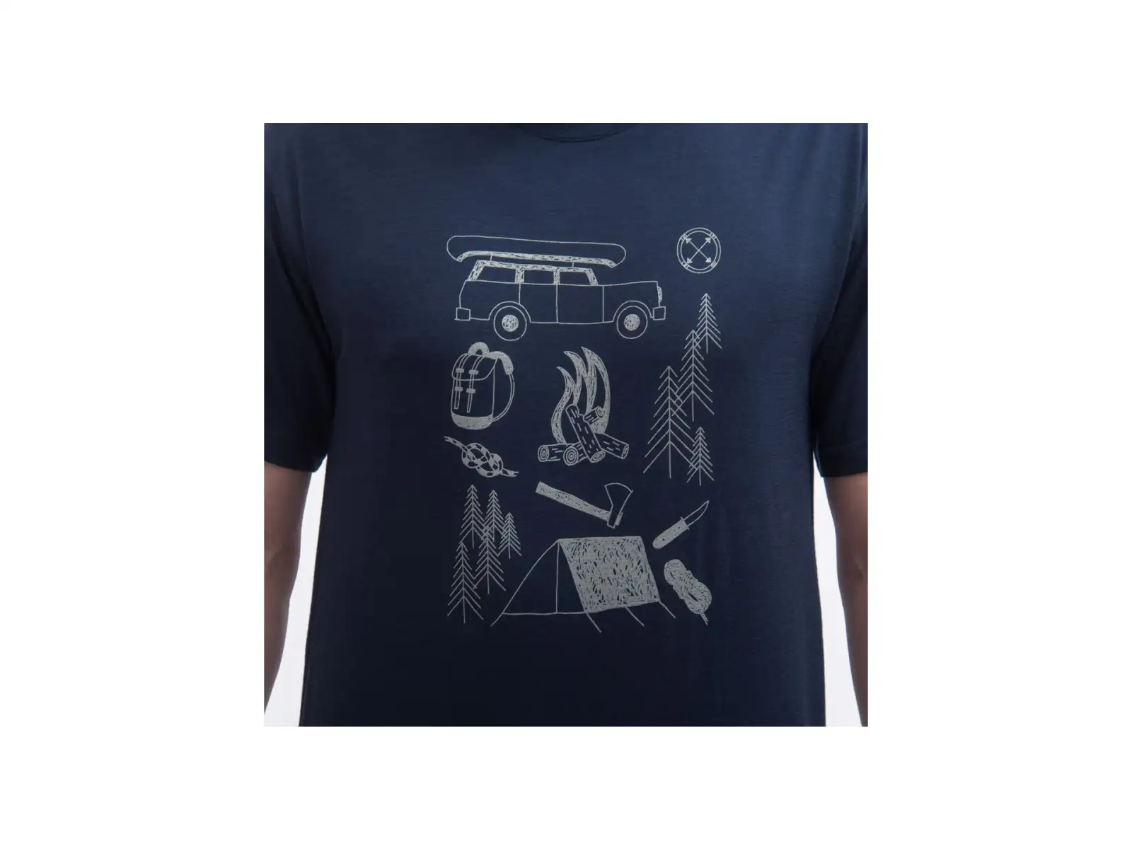 Sensor Merino Active Outside męska koszulka z krótkim rękawem Deep Blue