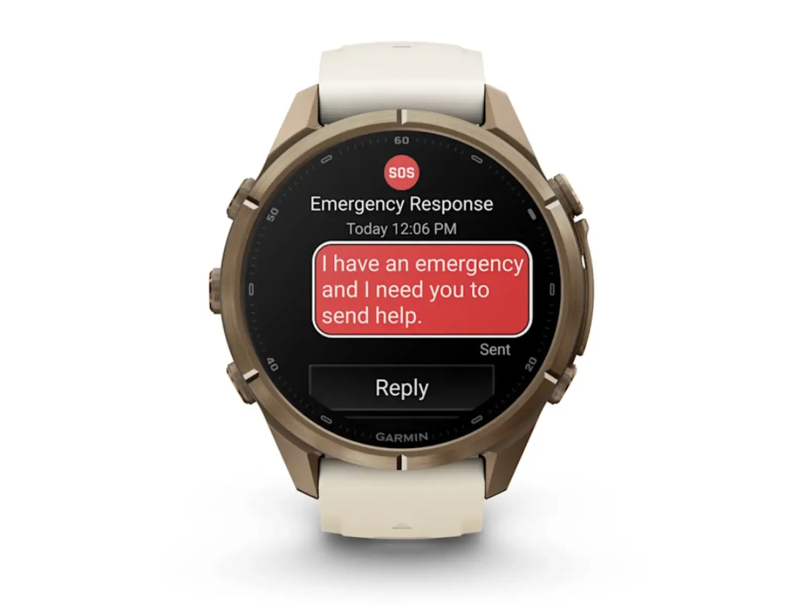 Garmin Fénix 9 Pro inReach 43 mm smartwatch Autumn Gold Titanium Cream/French Gray