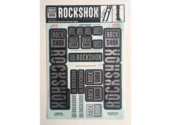 Rock Shox Decal Kit Polar Grey do BoXXer/Domain Dual Crown