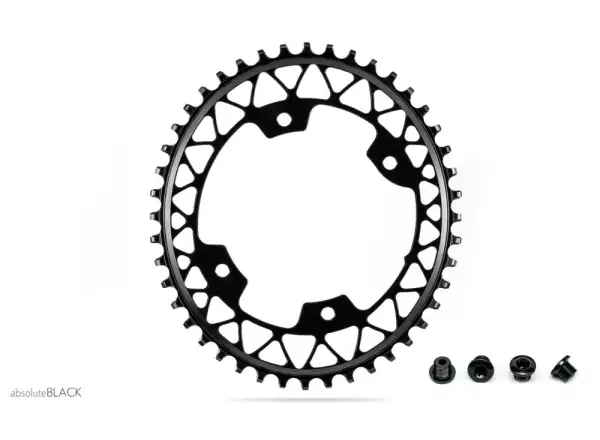 Absolute Black Oval 1X Gravel 110/4 44T czarna