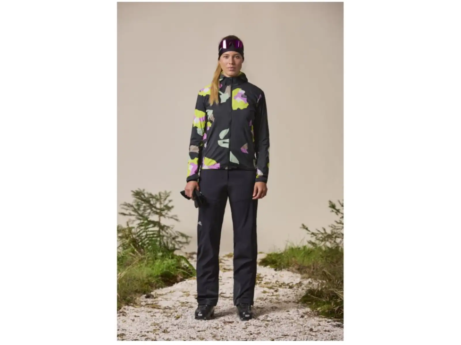 Maloja FjelletM. Printed damska kurtka Deep Black Fieldflower