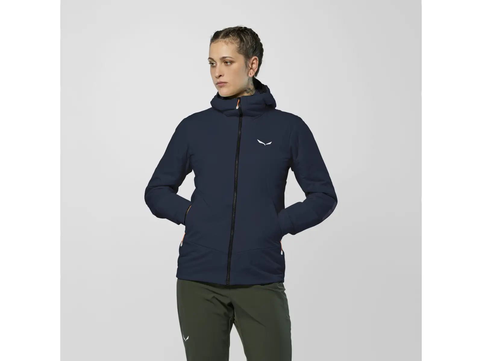 Salewa Pedroc Tirolwool® Air Hybrid damska kurtka Navy Blazer