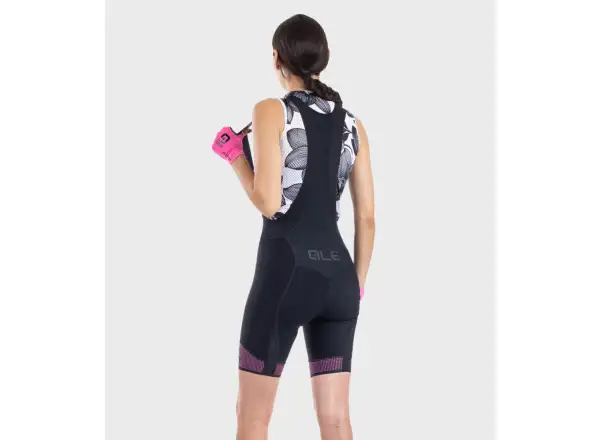 Alé PR-S Master 2.0 damskie szorty z szelkami i wkładką Black/Fluo Pink