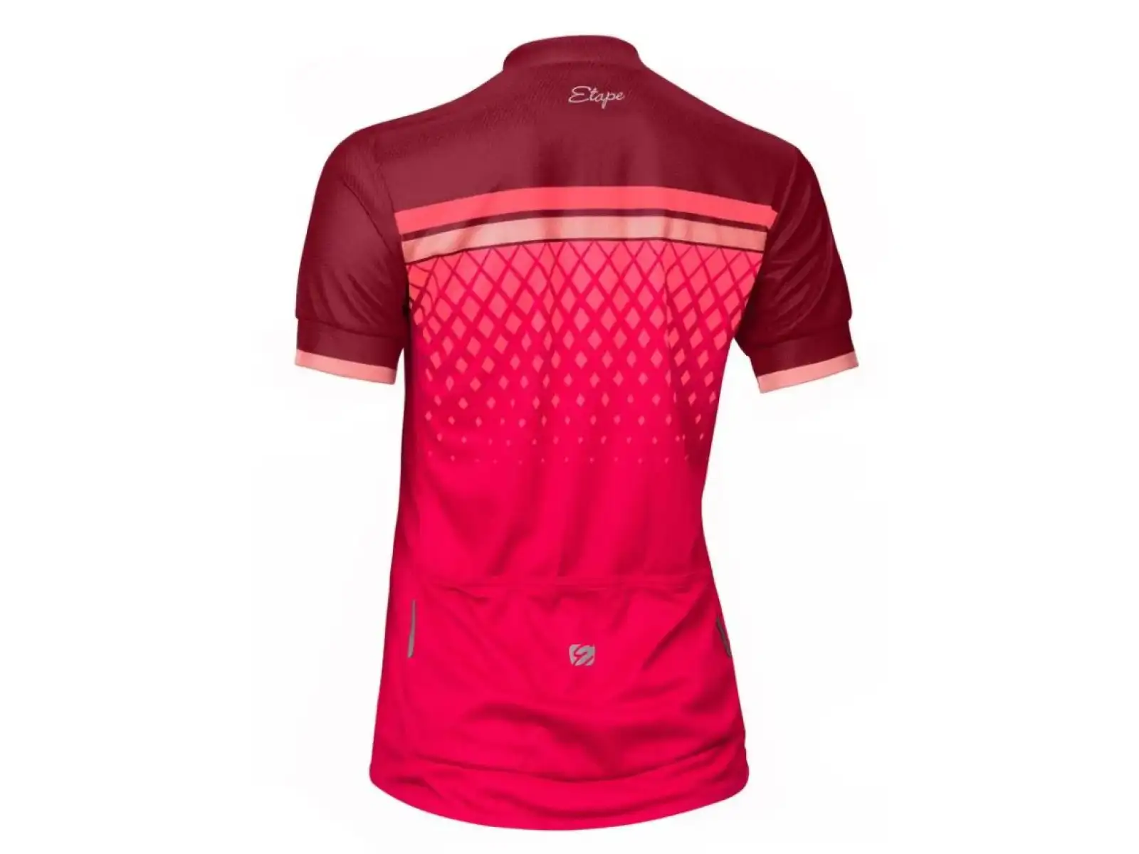 Etape Diamond damska koszulka z krótkim rękawem bordeaux/różowa