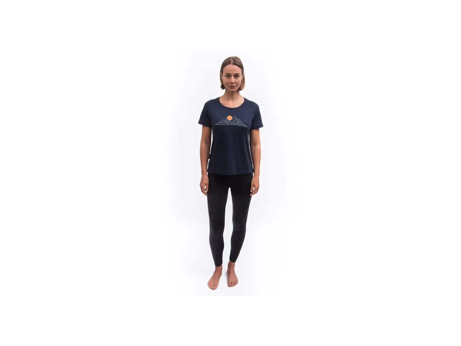 Sensor Merino Blend Moon damska koszulka krótki rękaw Deep Blue