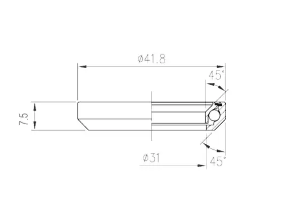 FSA TH-870/DJ (MR155) 1-1/8" 41,8 x 30,9 x 7,5 mm 45°x45° łożysko