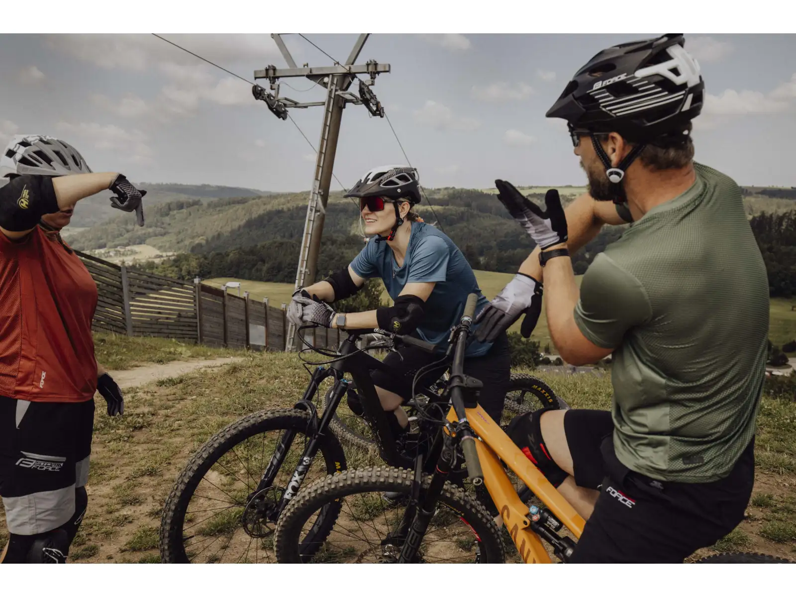 Force MTB Mount męski dres krótki rękaw Army