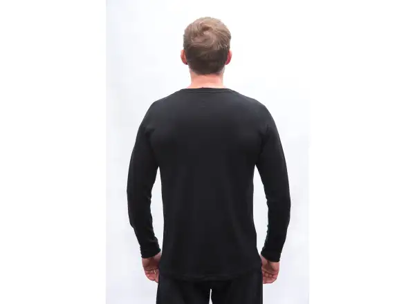 Sensor Merino Blend Elements męska koszulka długi rękaw czarna