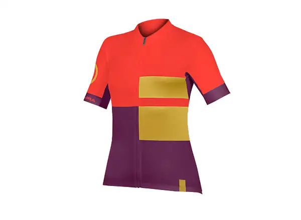 Endura FS260 Print damski dres krótki rękaw Pomegranate