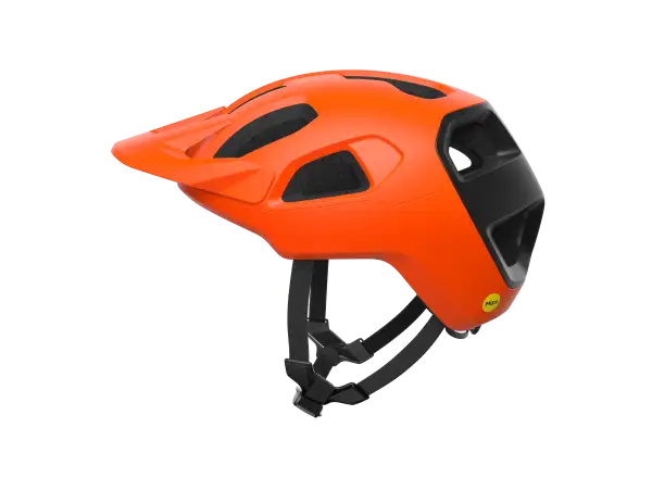 POC Cularis kask Fluorescent Orange Matt/Uranium Black Matt