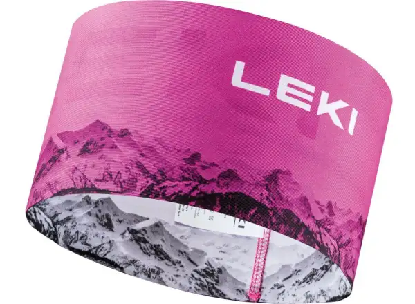 Leki XC Headband opaska Neon pink/White