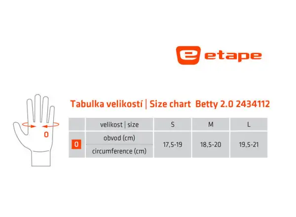 Etape Betty 2.0 damskie rękawice czarna/biała