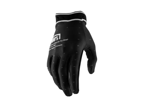 100% Ridefit męskie rękawice Black