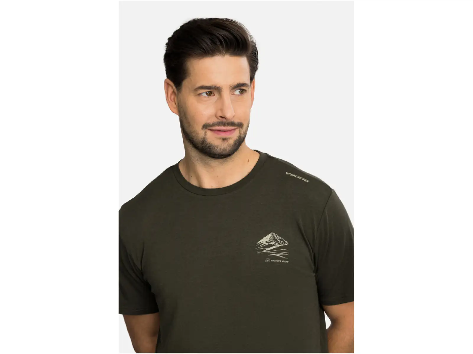 Viking Lenta Bamboo męska koszulka krótki rękaw Olive